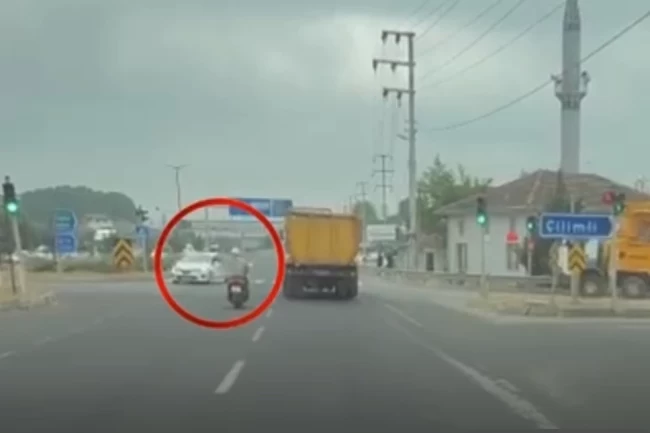 Düzce'de ters yön faciası saniyelerle önlendi!