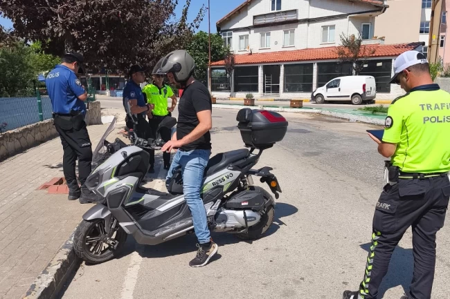 Edirne Keşan'da motosiklet denetiminde ceza yağdı