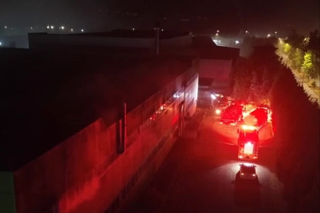 Düzce'de mobilya fabrikasında yangın