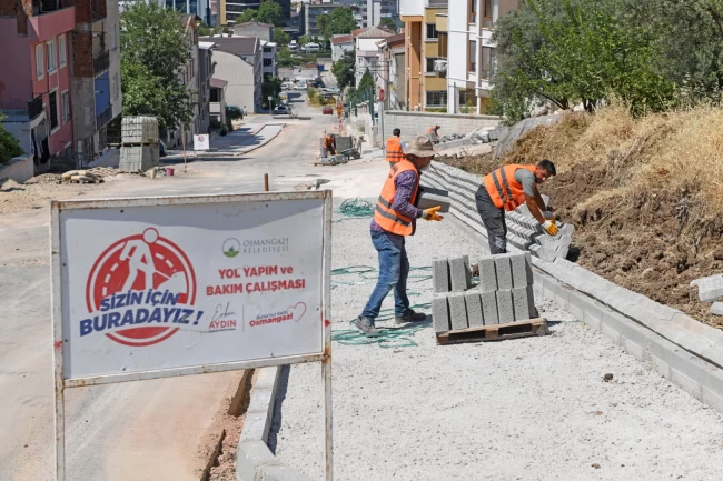 Bursa'da Akpınar yollarına Osmangazi eli