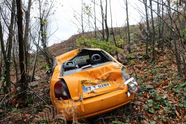 15 METREDEN ŞARAMPOLE YUVARLANDI