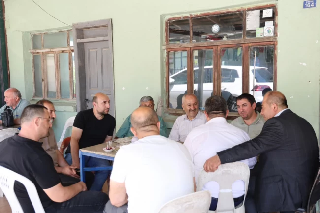 Başkan Büyükgöz Gebze Kargalı'da çay sohbetinde