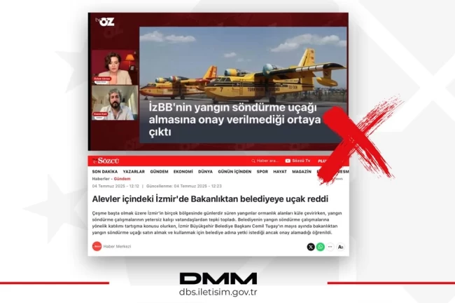 İzmir Belediyesi'nin yangın uçağı talebi iddiası asılsız!