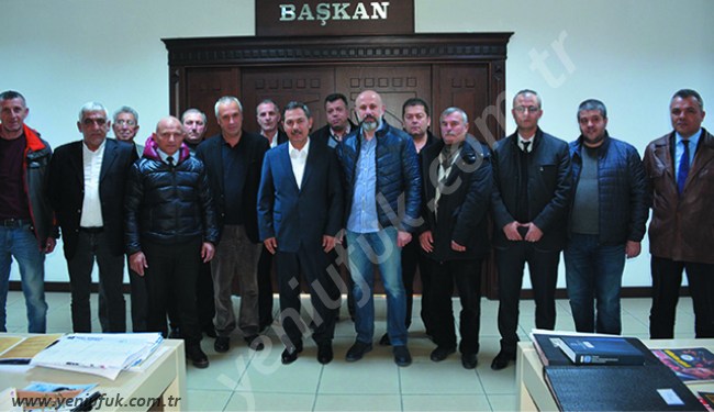 OTOBÜS İŞLETMECİLERİNDEN, BAŞKAN UYSAL'A ZİYARET..