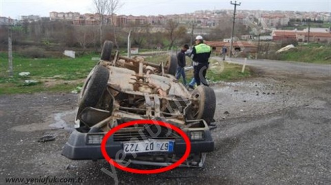 ZONGULDAKLI GENÇ, TEKİRDAĞ'DA KAZA YAPTI..