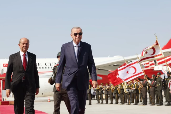 Cumhurbaşkanı Erdoğan törenler için Yavru Vatan'da