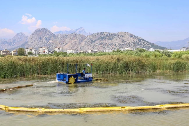 Antalya Boğaçayı'nda ekolojik temizlik devam ediyor