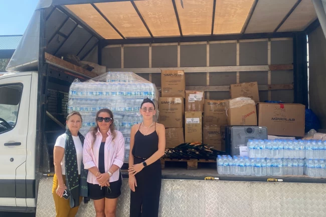 Bursa BUSADER'den yangın bölgesine dayanışma desteği