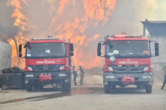 İzmir Bornova Gökdere'de yangınla mücadele sürüyor