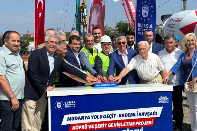 Bursa ulaşımına yeni nefes olacak! Büyükşehir'den Mudanya Yolu Geçit-Bademli Kavşağı Projesi'ne temel