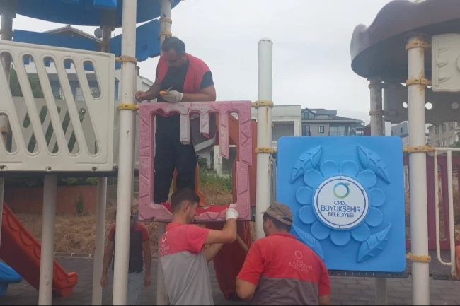 Ordu'da şehir mobilyaları elden geçiyor