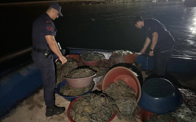 Kilimli’de kaçak kalkan avına baskın