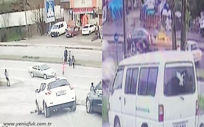 BİR TRAFİK KAZASI! VE BAŞKA BİR KAZAYA RAMAK KALA!