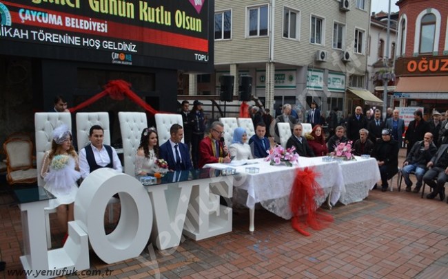 SEVGİLİLER GÜNÜ’NDE TOPLU NİKÂH TÖRENİ