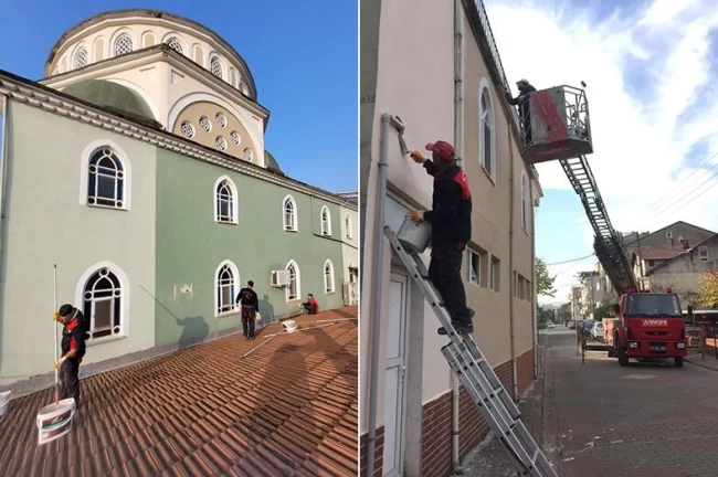 Kocaeli Büyükşehir'den 897 camide boya desteği