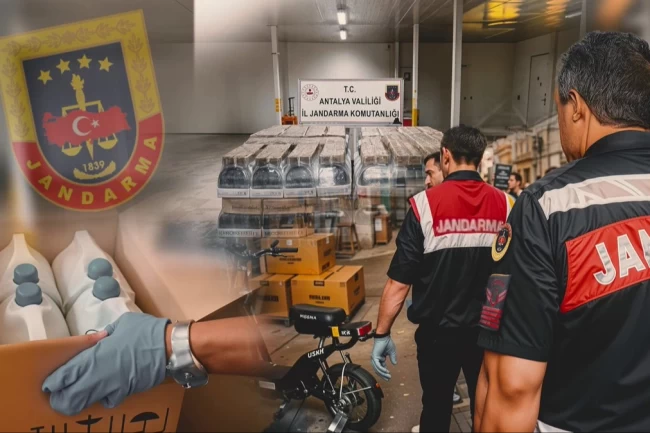 Antalya'da 120 bin litre sahte alkol! 7 şüpheli gözaltında