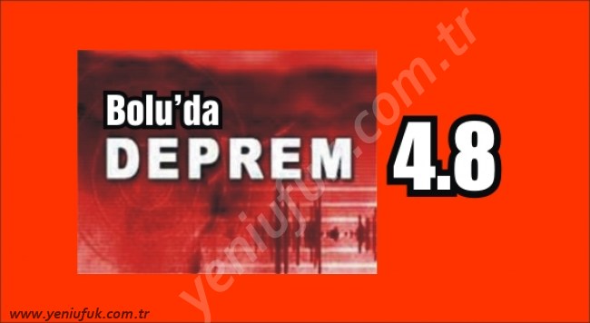 SON DAKIKA..BOLU'DA DEPREM..