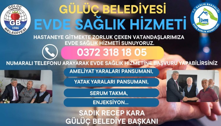 Gülüç Belediyesi’nden Evde Sağlık Hizmeti
