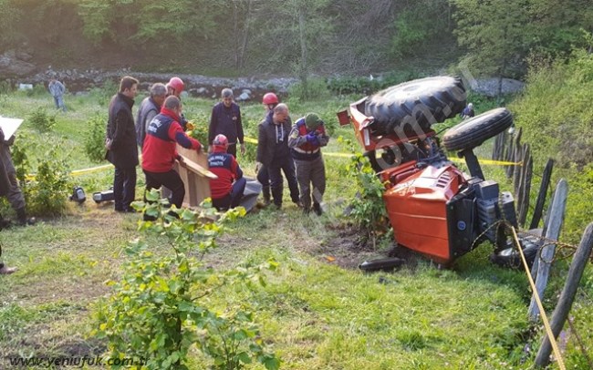 SUBAŞI’NDA TRAKTÖR KAZASI 1 ÖLÜ