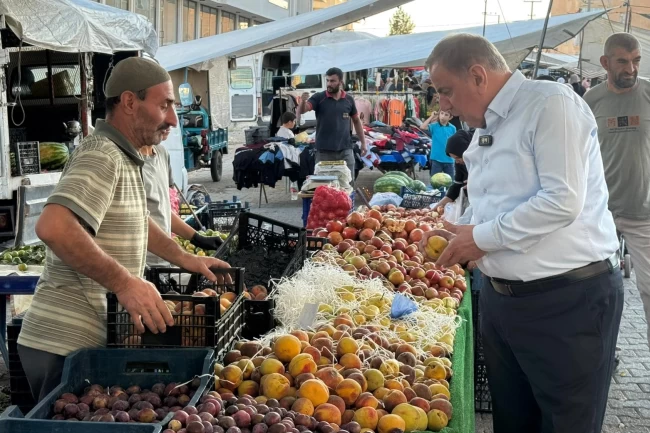 Mardin Midyat'ta Başkan Şahin'den pazar turu