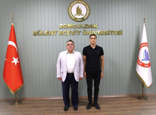 BEUN’un Gururu Millî Sporcu Doğukan Kilcioğlu’dan Rektör Özölçer’e Veda Ziyareti