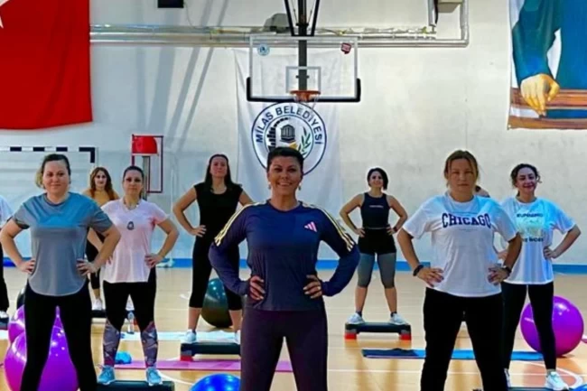 Milas Belediyesi'nden kadınlara ücretsiz spor desteği