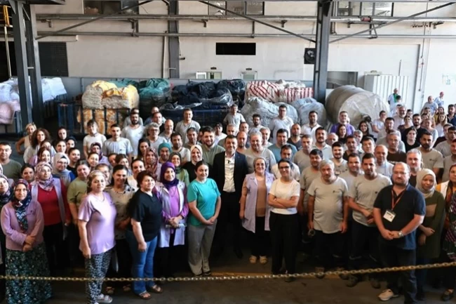 Denizli'de Başkan Çavuşoğlu'ndan tekstil emekçilerine ziyaret