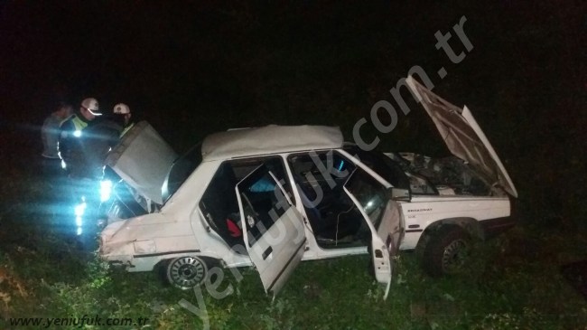 ALAPLI GİRİŞİNDE KAZA, 3 YARALI..