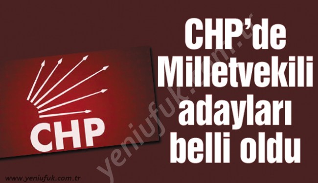 İŞTE CHP'NİN MİLLETVEKİLİ LİSTESİ..