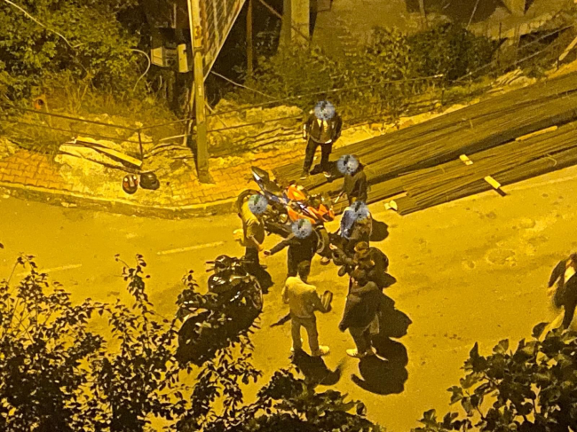 Zonguldak’ta Yol verme kavgası! Motor kaldırıma çarptı..