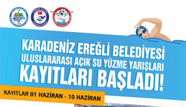 KDZ. EREĞLİ BELEDİYESİ, AÇIK SU YÜZME YARIŞLARI DÜZENLENİYOR