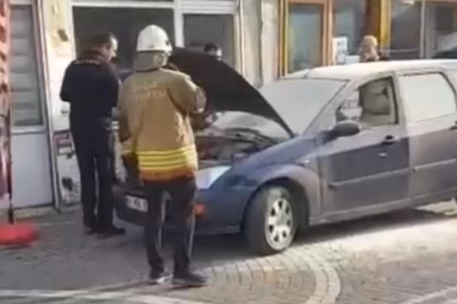 Düzce Konuralp'te araçtan yükselen dumanlar panikletti!