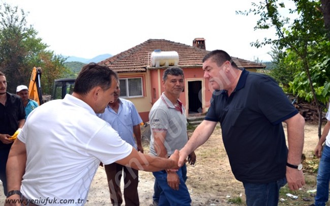 EVİ YANAN AİLEYE BELEDİYE SAHİP ÇIKTI