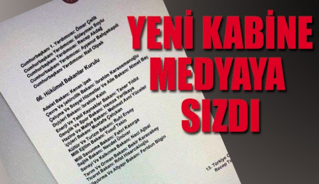 İŞTE YENİ KABİNE!..