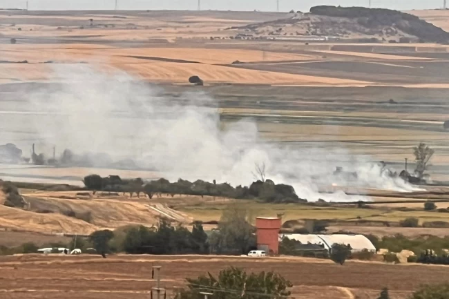Edirne Keşan'da anız yakımına ortak tepki