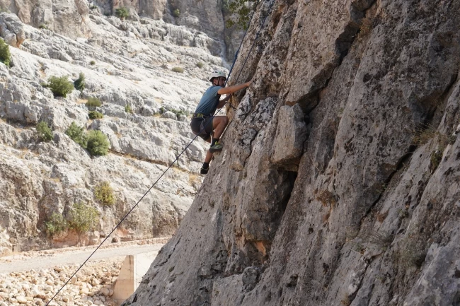 Gaziantep Köklüce Kanyonu'nda tırmanış coşkusu