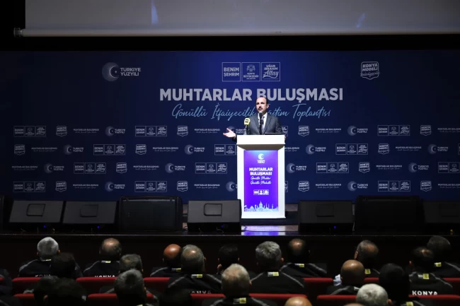 Konya'da 31 ilçeden muhtarlar gönüllü itfaiyecilik için buluştu