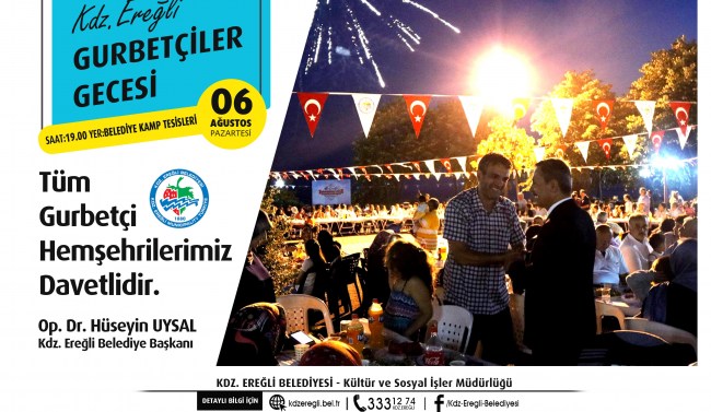 HAYDİ GURBETÇİLER GECESİNE..