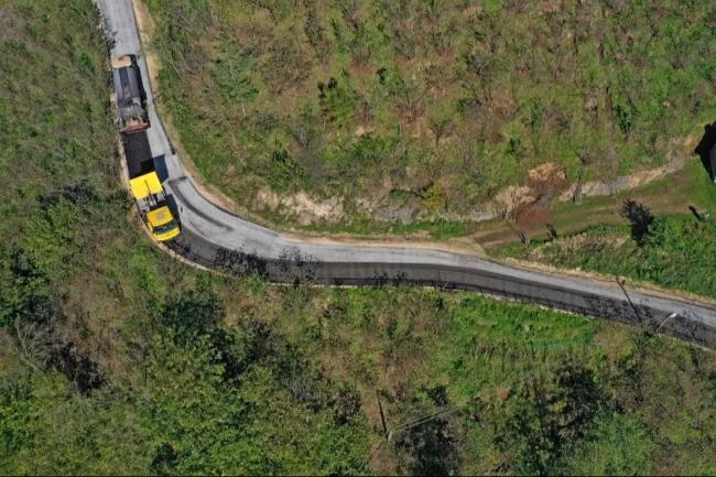 Ordu Çamaş'ta 4 mahalleye hitap eden güzergah asfaltlandı