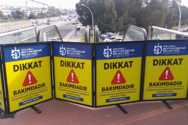 Kocaeli'de yürüyen merdivenlere Kasım ayı bakımı başladı