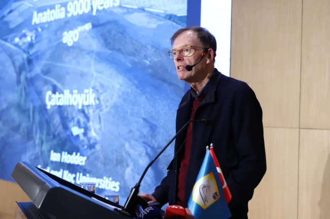 Konya'da SKAL üyeleri arkeolog Prof. Hodder'i ağırladı