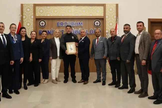 Edirneli muhtarlardan Erzurum'da vefa ziyareti