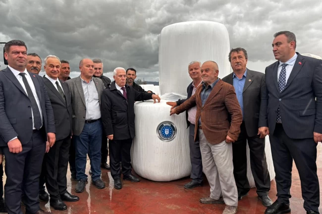Bursa'da çiftçilere destek sürüyor... Mustafakemalpaşa'da Silaj Paketleme Tesisi açıldı