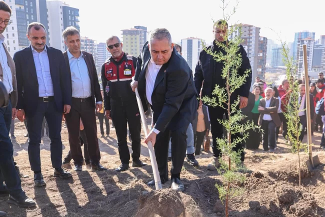 Ankara Keçiören'de fidanlar toprakla buluştu