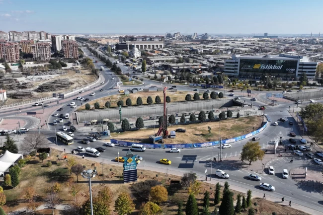 Otogar Kavşağı'nda düzenleme çalışması başladı