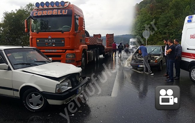 ALAPLI YOLUNDA ZİNCİRLEME KAZA