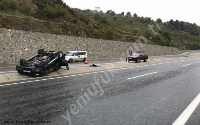 Zonguldak yolunda kaza : Yaralılar var