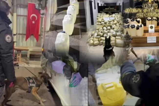 Erzurum ve Mersin'de 447 kilogram uyuşturucu: 3 gözaltı