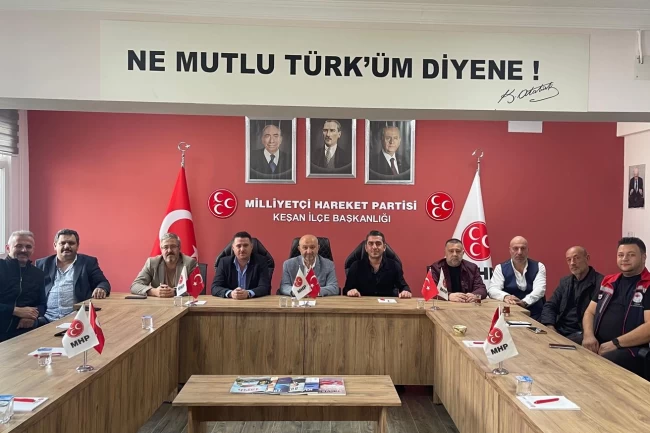 Edirne Keşan'da Tarım İlçe Müdürü Olcay Karbuz'dan MHP'ye ziyaret