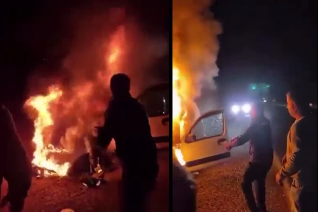 Yanan araçtan aileyi kurtaran cezaevi personeline Bakan Tunç'tan tebrik